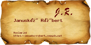 Januskó Róbert névjegykártya