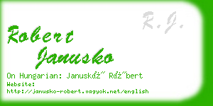 robert janusko business card